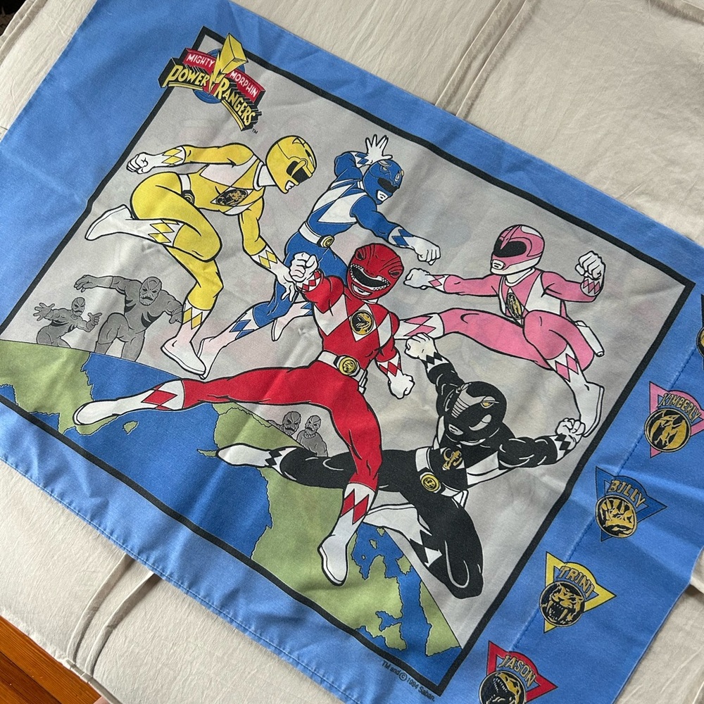 Power Rangers Blue 1990s pillow case , Amazing Graphic Make an offer - Picture 2 of 7